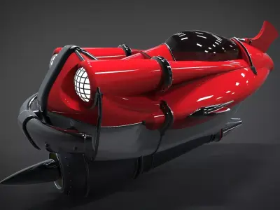 Retro Space Car - 01 3D print model