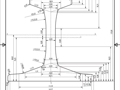British Standard-EN13674  60E1  rail 3D model