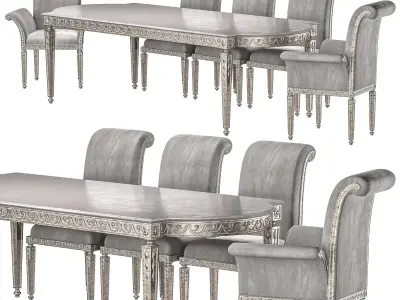 juliettes interiors italian table and chair art 147 3D model