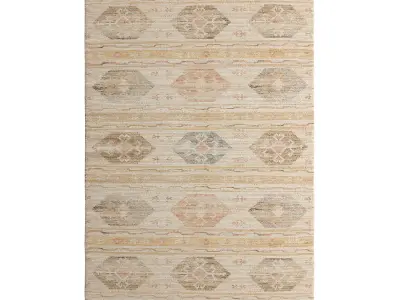Jute Rug Himal Multicolour By Benuta 3D model