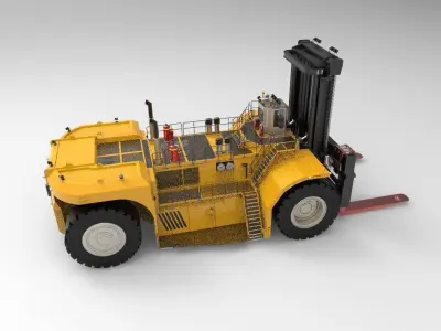 industrial heavy forklift 3D model