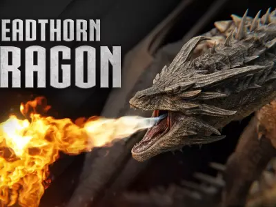 Dragon Low-poly 3D model 8