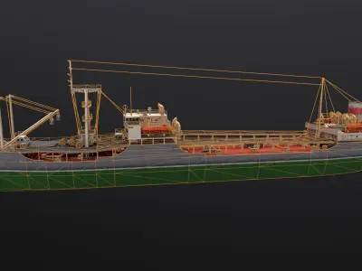 Kazbek Tanker Low-poly 3D model