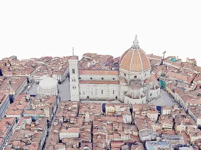 Florence Cathedral  Low-poly 3D model