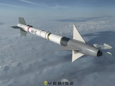 Sidewinder Missile Low-poly 3D model