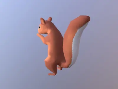 Low-poly Squirrel Low-poly 3D model