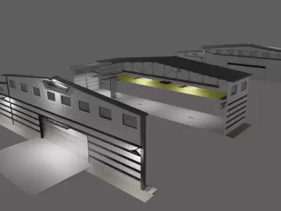 Industrial hall  3D model