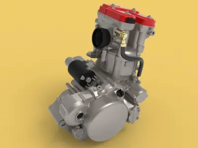 HUSQVARNA SM 630 TE 630 ENGINE MOTORCYCLES FSAE 3D model