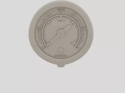 Industrial Factory Pressure Gauge Housing for 3D print 3D model