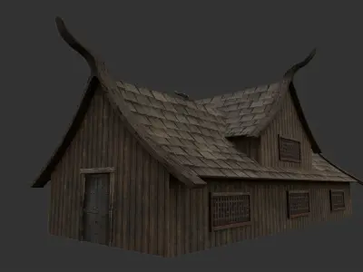 Nordic Village  Free low-poly 3D model