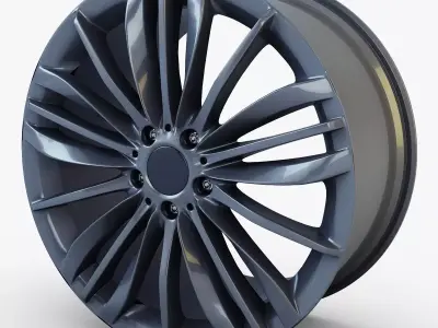 Style 332 wheel ferric gray Mid Poly Low-poly 3D model