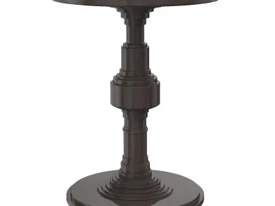 Apollo Side Table Pale 3D model