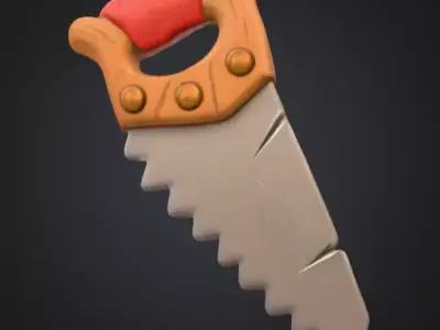 Cartoon Saw Low-poly 3D model