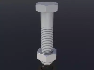 Nut bolt Free 3D model