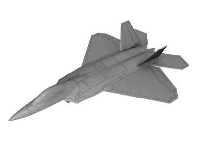 STL FILES OF SCALE MODEL F-22 RAPTOR Scale 1-72 3D print model