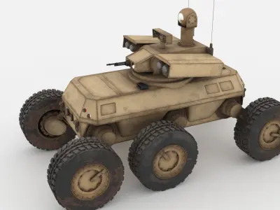 Armed Robotic Vehicle MULE XM1219 3D model