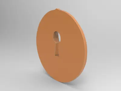 Baroque Round Keyhole 3D print model
