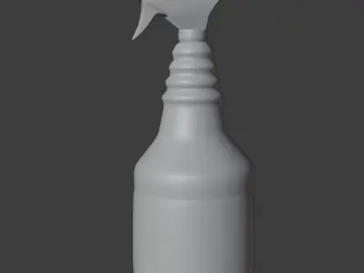Extinguisher and bottles 3D model