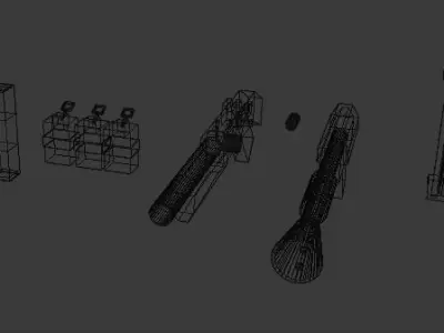 Weapon model pack Free low-poly 3D model