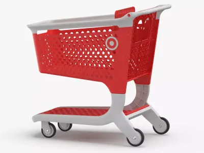 Plastic Shopping Cart 01 3D model