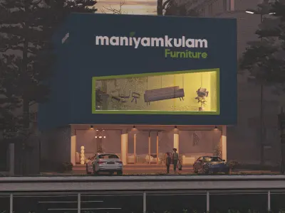 Premium 3D Furniture Store Exterior  Realistic 3D model