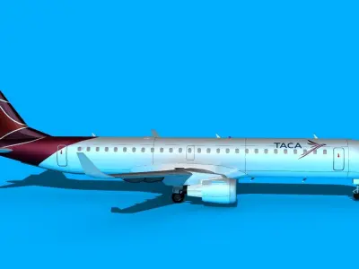 Embraer Emb-190 TACA 3D model