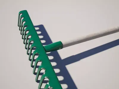 Garden Rake Low-poly 3D model