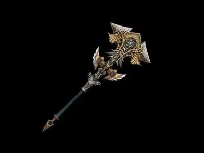 Regalia Axe Low-poly 3D model