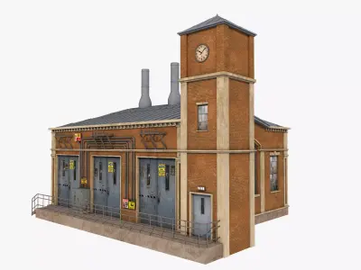 Factory Building 5 3D model