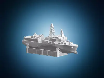 Udaloy Class Destroyer Model 3D print model