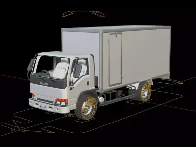 Isuzu NKR Box Truck 3D model