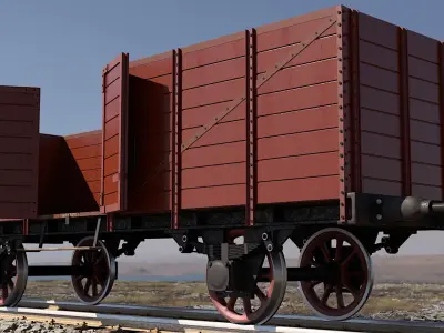 Type GR20 railway wagons 3D model
