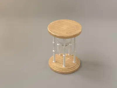Realistic Hourglass Glass 3D model 3D model