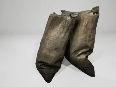 medieval bags UE4 Quality medieval serie Low-poly 3D model