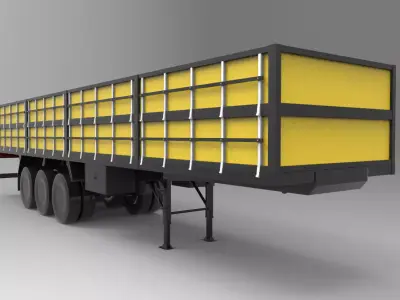 Trailer Galego Low-poly 3D model