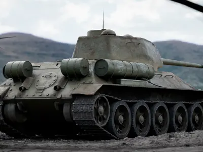 WW2 Tank T-34-85 Realtime 3D model