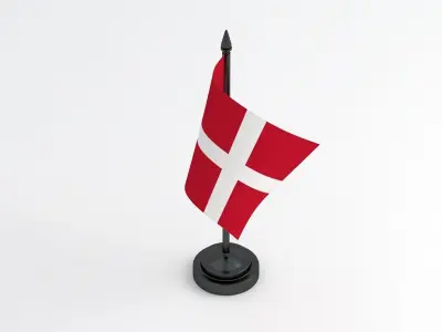Table Flag Denmark 3D model