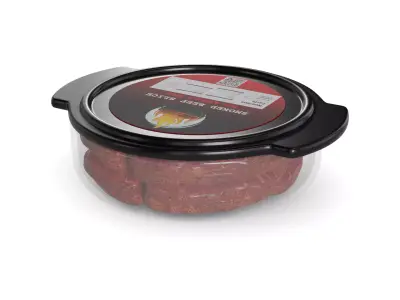 Dried meats Smoked Beef Slices 3D model