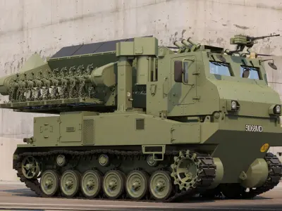 Mine cleaner vehicle 3D model