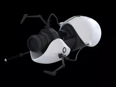 Portal Gun - From Portal 2 - highpoly 3D model