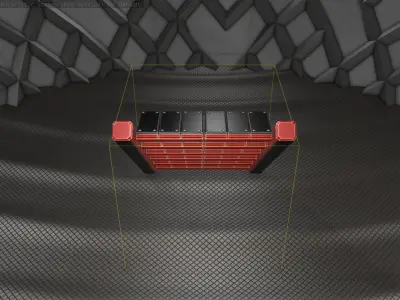 Sci-Fi Stairs - 15 - Red Version Low-poly 3D model