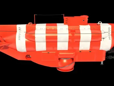 As 40 Bester Deep-submergence rescue vehicle Low-poly 3D model