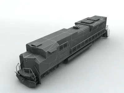 SD70 ACe Locomotive Train CSX Low-poly 3D model