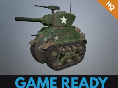 Tank 02 PBR  Low-poly 3D model