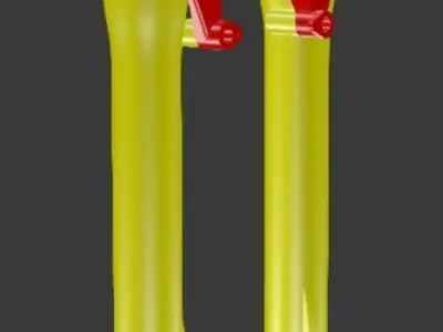 Suspension fork FEA 3D model