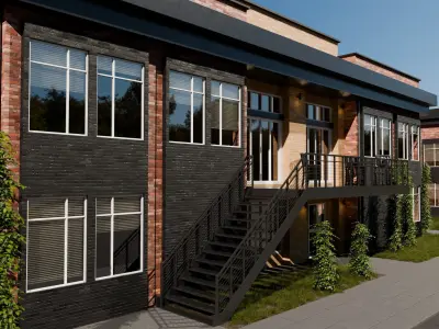 Industrial Building - Blender 3D model