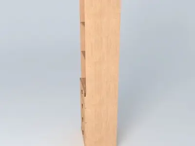 Indiana red pine bookcase 3D model