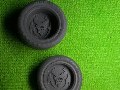 1-25th devil-faced rims and with what if tires 3D print model