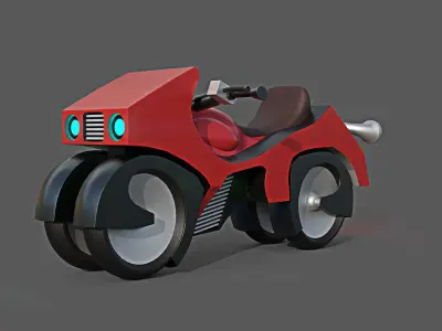Sci-fi Bike Game Ready 8 3D model
