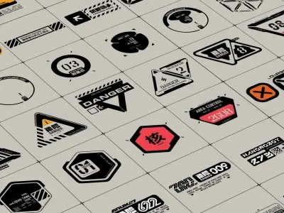 Utilitarian Mech-Tank Decals Texture